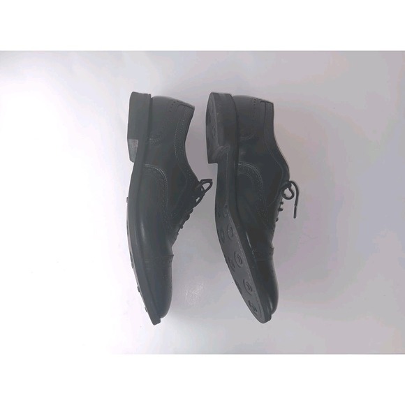 Allen Edmonds Strand Cap Toe Oxford Sze 14 Black Brogue Dress Shoes Made in USA main image 4